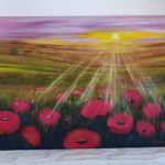 " A field of Poppies" - 12" x 24" Oil