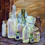 old-bottles 12 x 9 Pastel